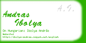 andras ibolya business card