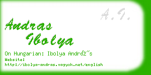 andras ibolya business card